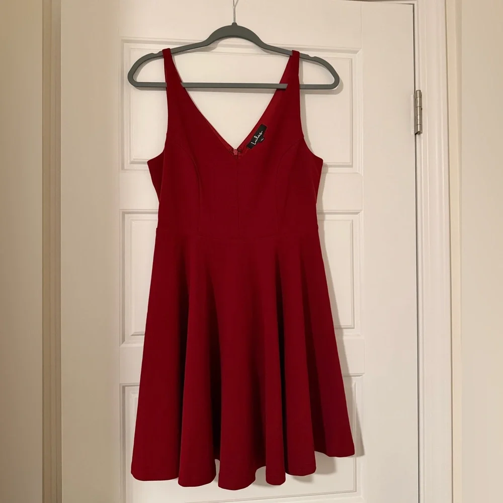 Lulu's Vibrant Red Mini Dress - Picture 2 of 3
